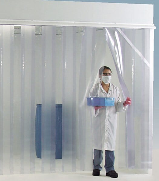 Labroatory Curtain Curtain Kit; Anti-Static PVC, Fire Retardant UL94-V0, for Softwall ...