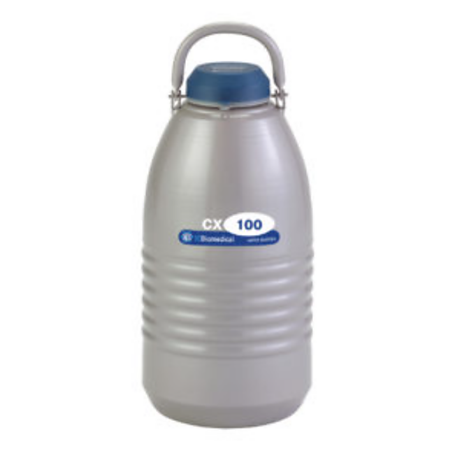 TW CX100 Vapor Shipper complies with IATA regulations and safely transports biological samples; static hold time 18 days, evaporation rate 0.2 liters per day | 6900-90 displayed