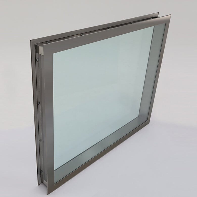 304 Ss Frame Window, Double-Pane, Flush-Mount 304 SS Frame, Tempered Glass; 47''W x ...