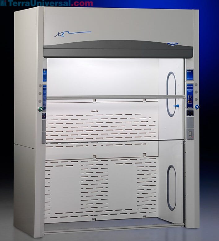 Shown: Protector XL Floor-Mounted Laboratory Hoods for bulky equipment or tall carts  |  3651-68 displayed