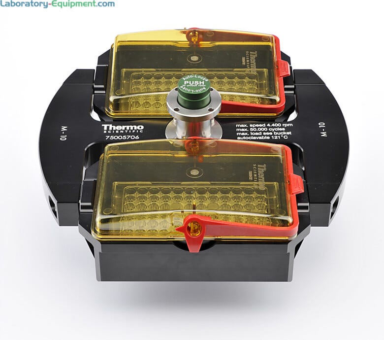 Allows all of the samples to swing outwards as the centrifuge is spun.  |  1717-08 displayed
