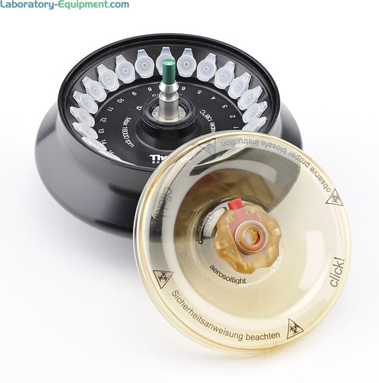Designed to hold the sample containers at a constant angle relative to the central axis. | 1717-13 displayed