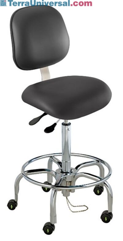 Ergonomic static-control chair features ''Soft Touch'' height adjustment | 2802-76 displayed