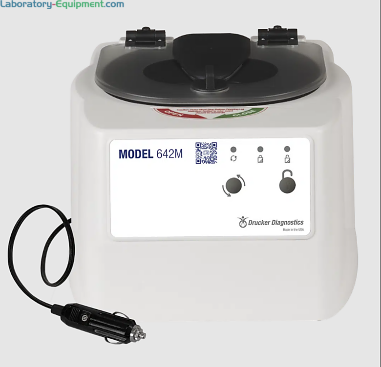 642M 12V DC Mobile Centrifuge includes 2-stage horizontal rotor and tube holders; features 3,4000 max rpm, a 6 x 10 ml max load for phlebotomy applications  |  1717-67 displayed