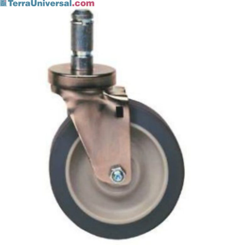 Five-inch cart casters. Product details may differ.  |  2080-55 displayed