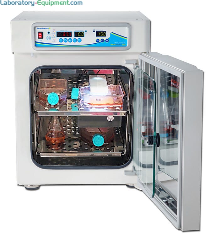 H3565 SureTherm Incubator provides precise temperature and CO2 control with 6 sided heating distribution system and low speed internal fan
