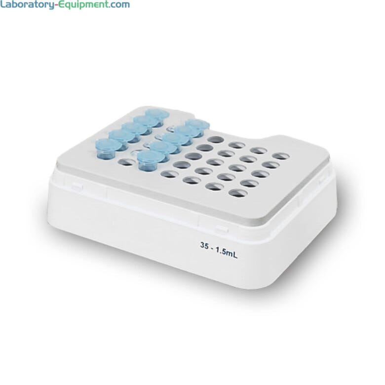 Block, 35x1.5ml (2,000rpm) for temperature control from 0 to 105°C for use with MultiTherm Touch Shaker; compatible with optional Heated Lid (H5100-HL)  |  5323-62 displayed