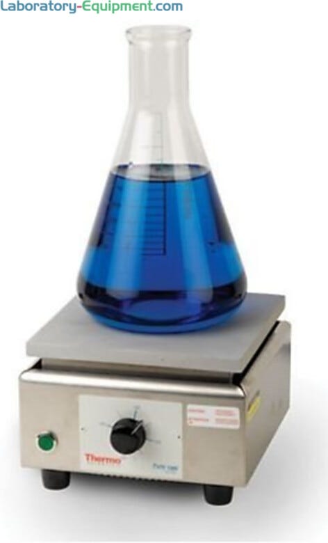 General Purpose Hot Plates from Thermo Scientific have an aluminum top and stainless steel housing for durability | 4000-70 displayed
