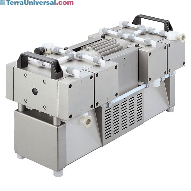 Two-stage pump for quicker and more efficient vacuum pumpdown in Oil-Free pumps  |  7906-26A displayed