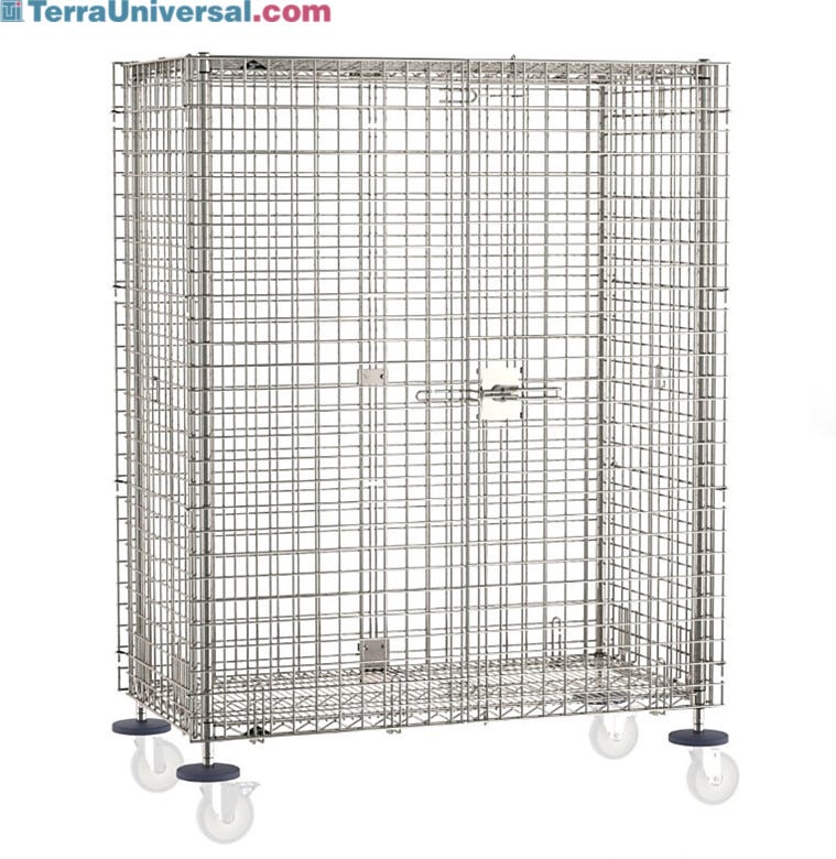 Designed for facilities that need storage to flex with them, this shelving unit transitions seamlessly from stationary to mobile with optional casters | 2650-65 displayed