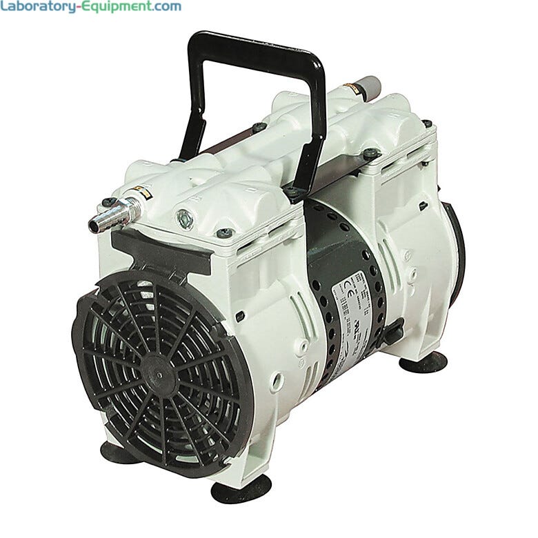 Welch's oil-free standard duty vacuum pump are lightweight, compact and quiet pumps that provide continuous oil-free pumping without corrosion  |  7906-50 displayed
