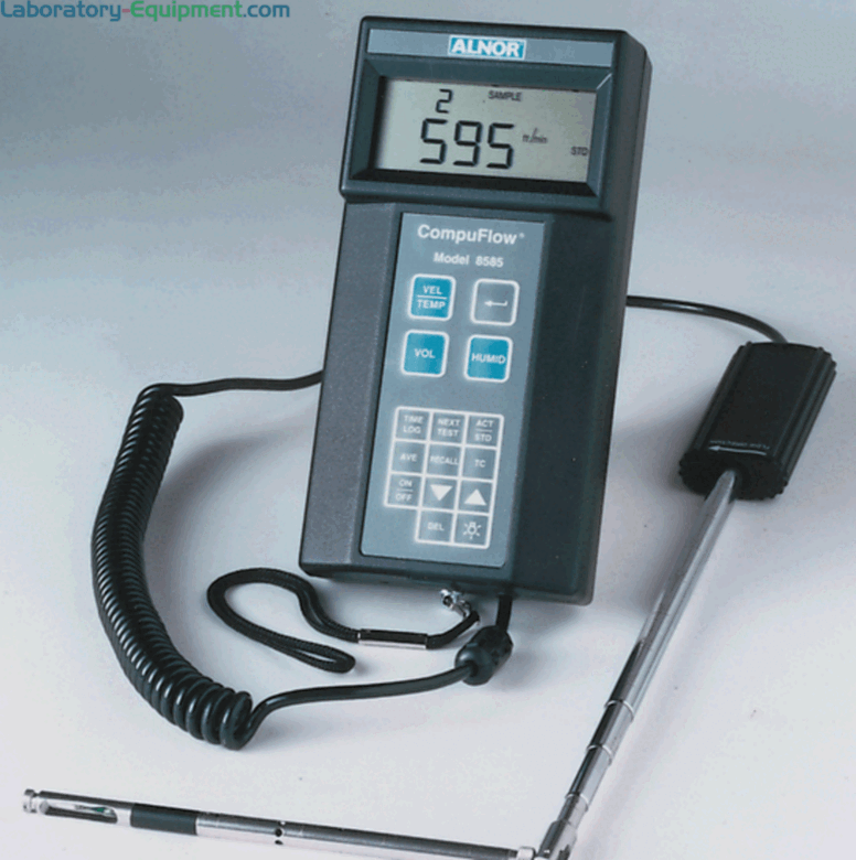 CompuFlow® Thermo Anemometer measures velocity, volume, temperature, and humidity without changing probes  |  3302-00A displayed
