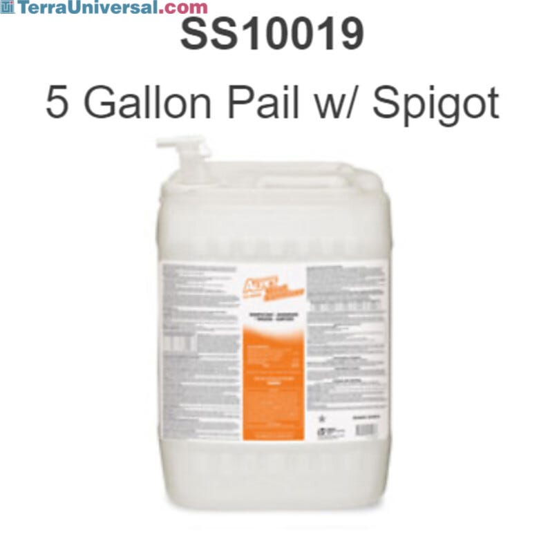 Broad spectrum 5-Gallon Alpet No-Rinse Quat Surface Sanitizer by Best Sanitizers for use with BSX Boot Scrubbers; NSF and EPA #SS10019  |  5608-39 displayed