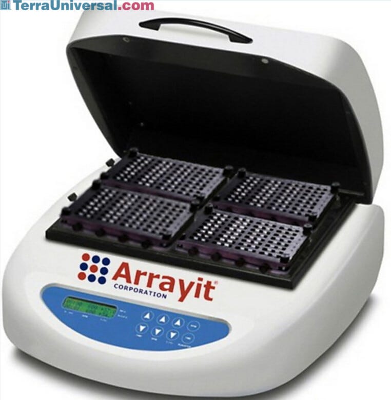 Four-Plate Array Plate Multi-Well Microarray Hybridization Station for microplate cassettes and well configurations | 3031-42-4 displayed