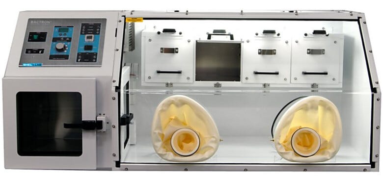 Heavy Duty Stainless Steel Bactron300 Anaerobic Glove Box includes 17.6 cu. ft. of work space | 3900-82 displayed