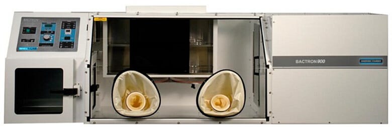 Heavy Duty Stainless Steel Bactron900 Anaerobic Chamber 900 PlateGlove Box With Plexiglass | 3900-84 displayed