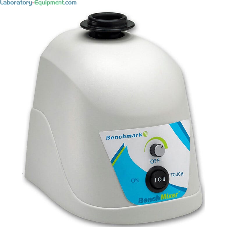 Benchmark Scientific’s BenchMixer™ features low-vibration, powerful vortexing of tubes up to 50mL, with variable speed control up to 3200 rpm