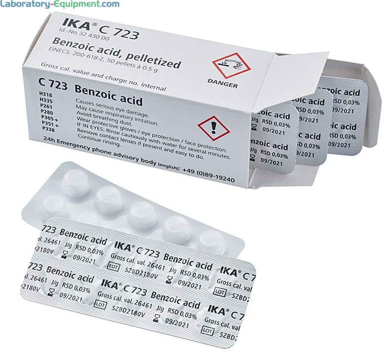With IKA-certified gross calorific value for Standard-calibrations  |  6925-80 displayed