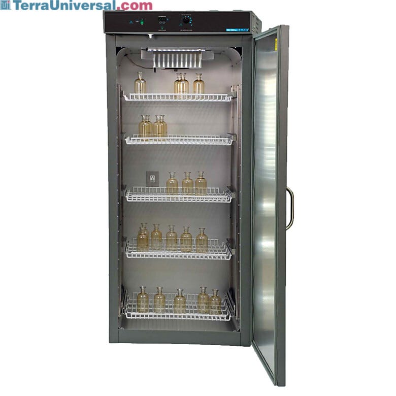Shel Lab B.O.D. Thermoelectric Cooled Incubator accepts 300 BOD bottles; includes 5 adjustable shelves with a 75 lb. load capacity | 3900-27 displayed