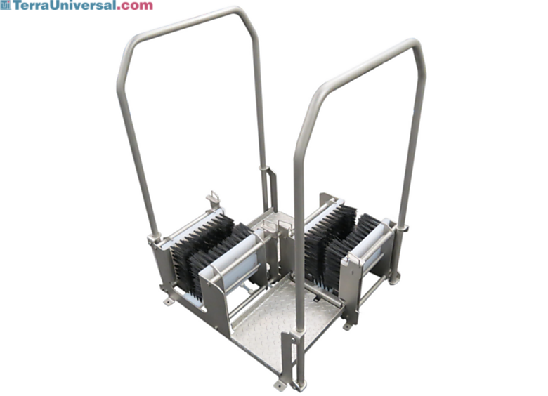 BSX200 Manual Dual Boot Scrubbers by Best Sanitizers available in wet or dry models accommodate 5-10 users per minute in fast walk through environments  |  5608-PP-04 displayed