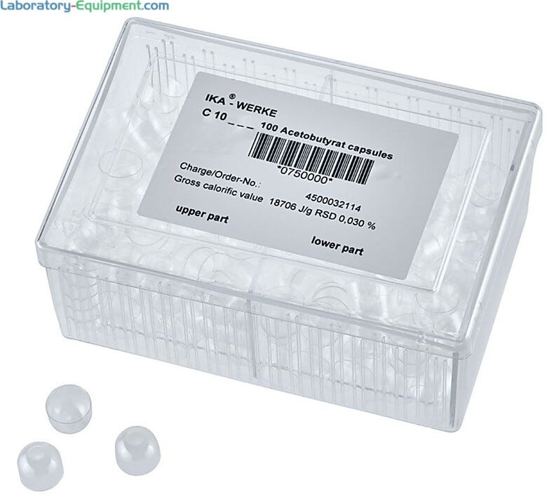 Capsules prevents splashing of the sample when igniting  |  6925-73 displayed