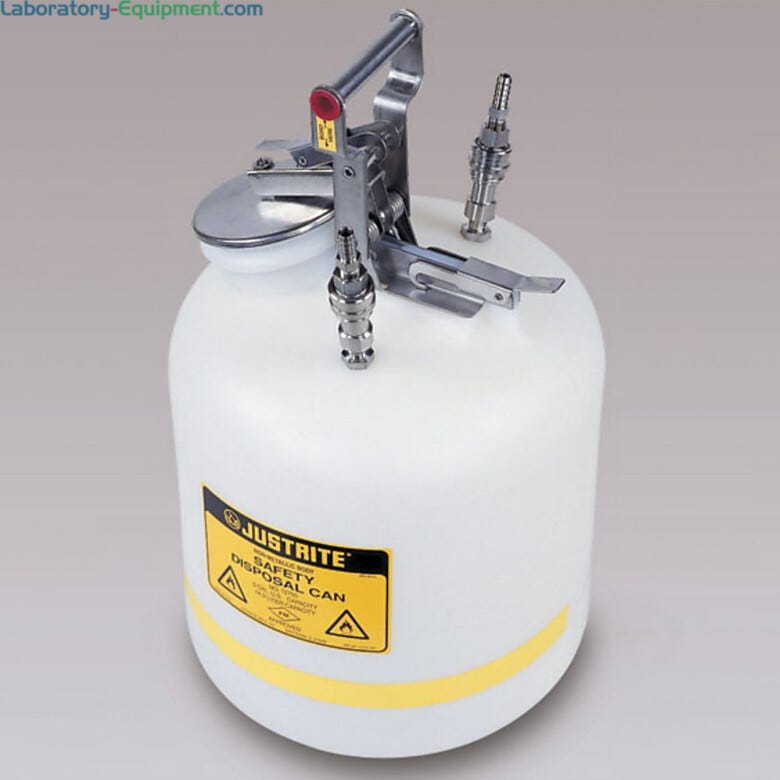 Polyethylene Centura Safety Cans provide safe containment of liquid waste | 2820-43 displayed