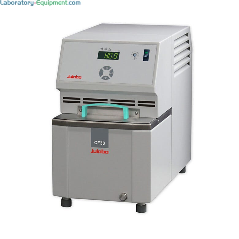 CF30 Cryo-Compact Circulator by Julabo with a -30°C to +150°C temperature range, a 3.5L capacity, RS232 interface, and a 15L/min flow rate for routine applicati | 2540-04 displayed