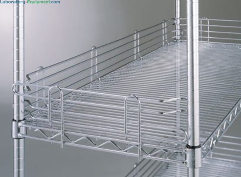 Ledges prevent items from protruding or falling from shelves  |  1301-72 displayed
