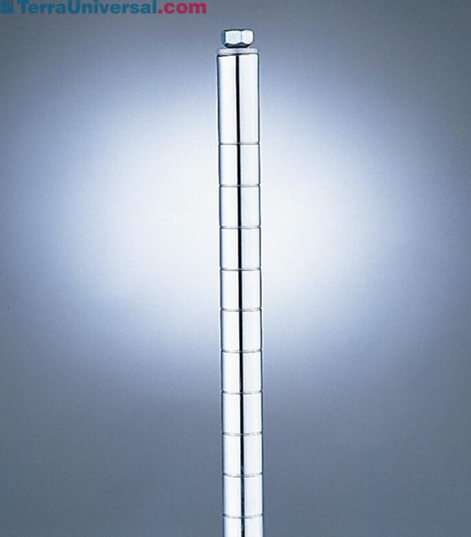 Chrome-plated shelving post. Product details may differ. | 1300-85 displayed