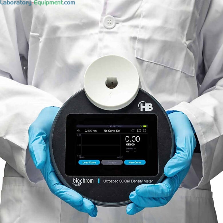 Compact and portable Biochrom Ultrospec 30 Cell Density Meter for microbial growth phase analysis in bacterial and yeast cell suspensions  |  5301-02 displayed
