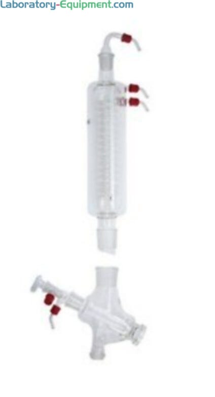 Vertical condensers, vertical-intensive condensers with manifold and dry ice condensers efficiently feed solvent | 6924-26 displayed