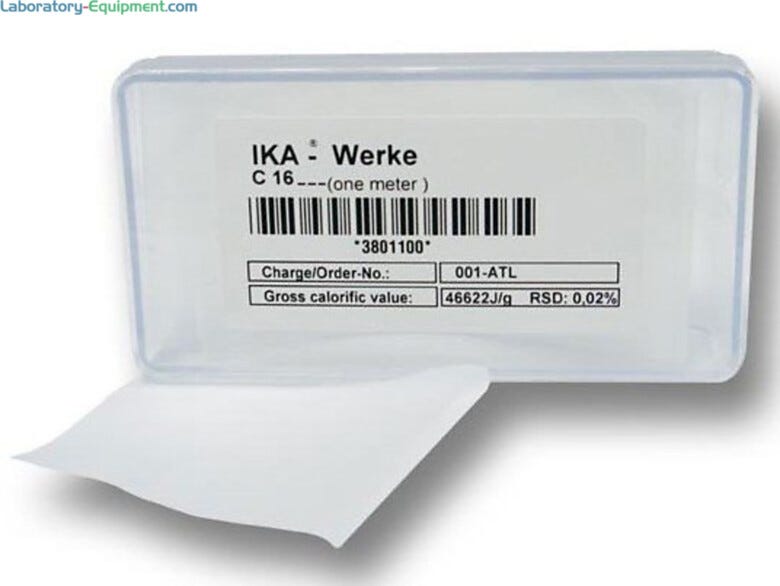 For closing the crucible combustion aid for liquids with volatile components,  |  6925-77 displayed
