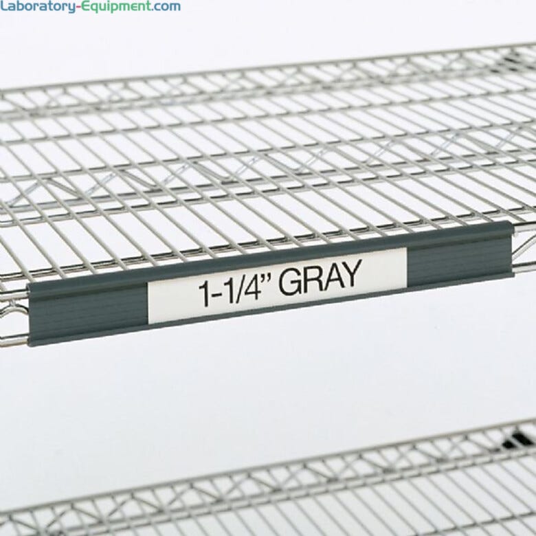 Grey plastic shelf marker for InterMetro carts and shelving | 1303-52 displayed