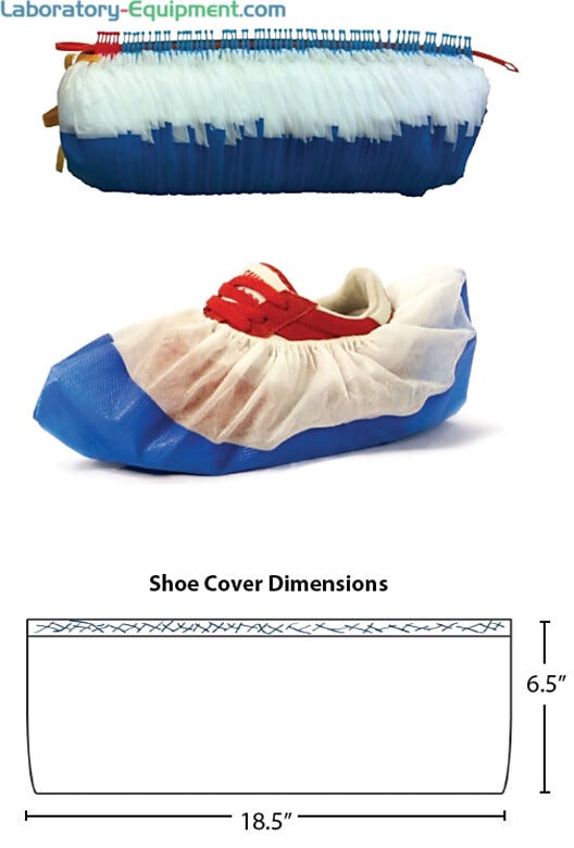 Waterproof coating on the bottom and is large enough to put on over boots | 3619-07 displayed