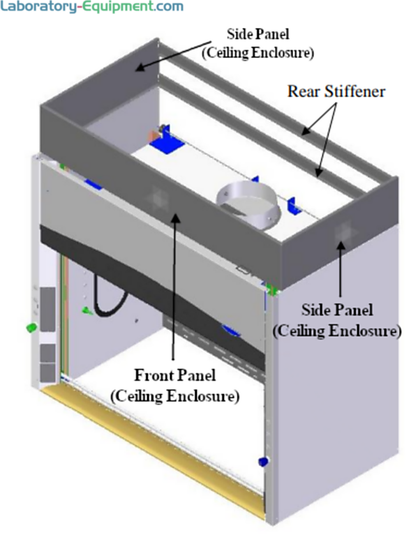Three-sided Ceiling Enclosure Kit for Labconco Hoods | 3648-56 displayed