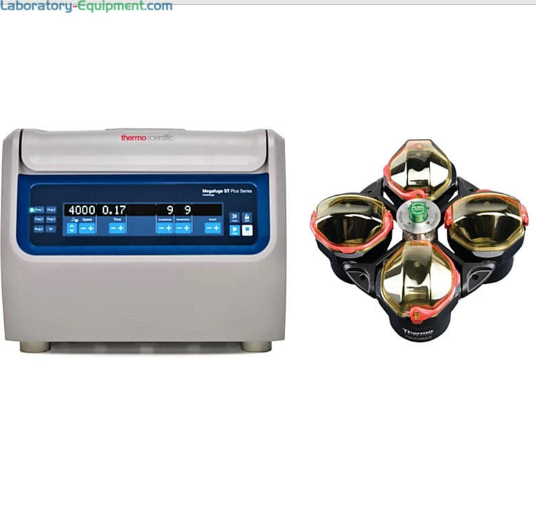 1.6L Megafuge ST1 Plus Centrifuge Packages with TX-400 Swinging Bucket Rotor for cell culture or blood tubes include buckets, adapters and biocontainment lids
