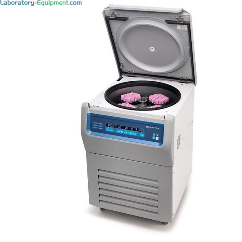 Floor model, IVD Certified 4L free-standing Megafuge ST4F and ST4F R Plus Centrifuges in ventilated and refrigerated models by Thermo Fisher  |  1717-PP-05 displayed