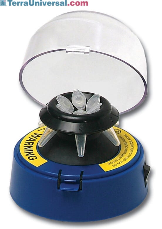 Ideal for quick spin-downs of micro samples  |  2812-01 displayed