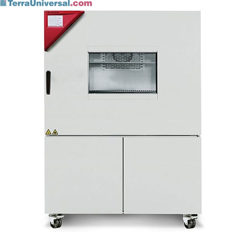 MK 240 Dynamic Climate Chamber by BINDER Worldwide with 50 mm access port and silicone plugs, 8.0 model for cyclical temperature tests | 1410-20 displayed