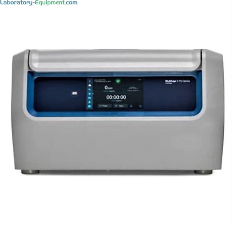 4L Ventilated Multifuge X4 Pro Benchtop Clinical Centrifuge by Thermo Fisher Scientific for IVD use with a max 15200 rpm, 100-program memory and LCD touchscreen  |  1717-61 displayed