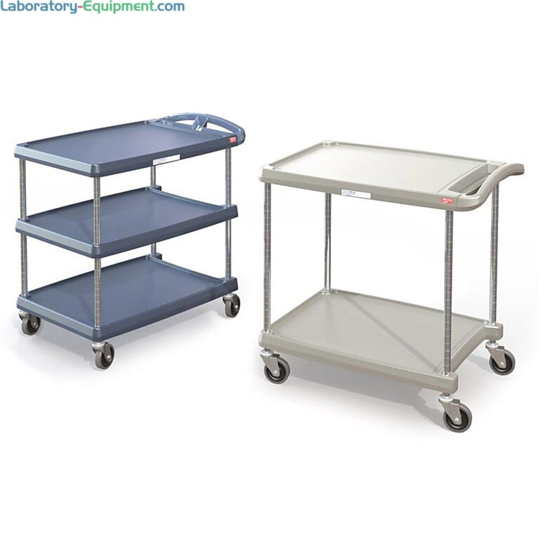 InterMetro two or three tier shelf utility cart with Microban protection | 1532-13A displayed