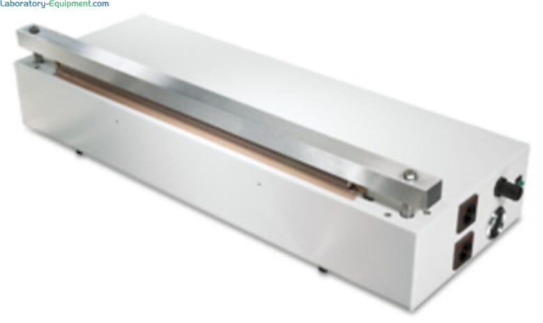 AVP-20 Commercial Pneumatic Impulse Sealer includes a one-tap steel encased foot switch provides hands-free operation of each pneumatic sealer  |  4052-34 displayed
