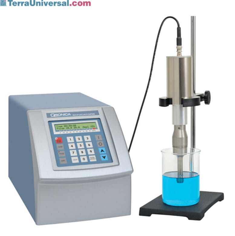 #Q500-110 powerful ultrasonic processor; stand sold separately  |  5323-35 displayed