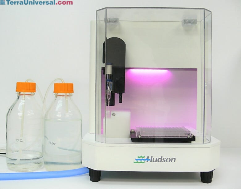 Rapid pH Automatic pH Instrument with probe by Hudson Robotics simultaneously measures up to 96 samples | 3030-52 displayed