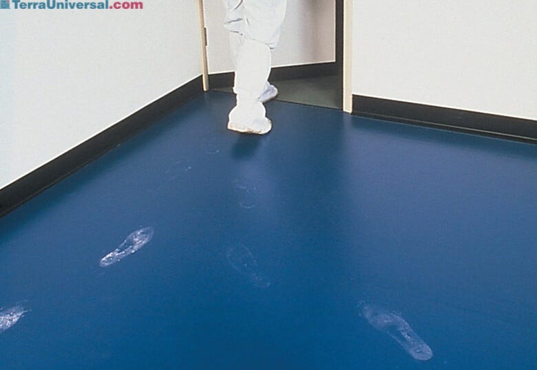 Blue Shoe Cleaner Floor Mat  |  3801-00 displayed
