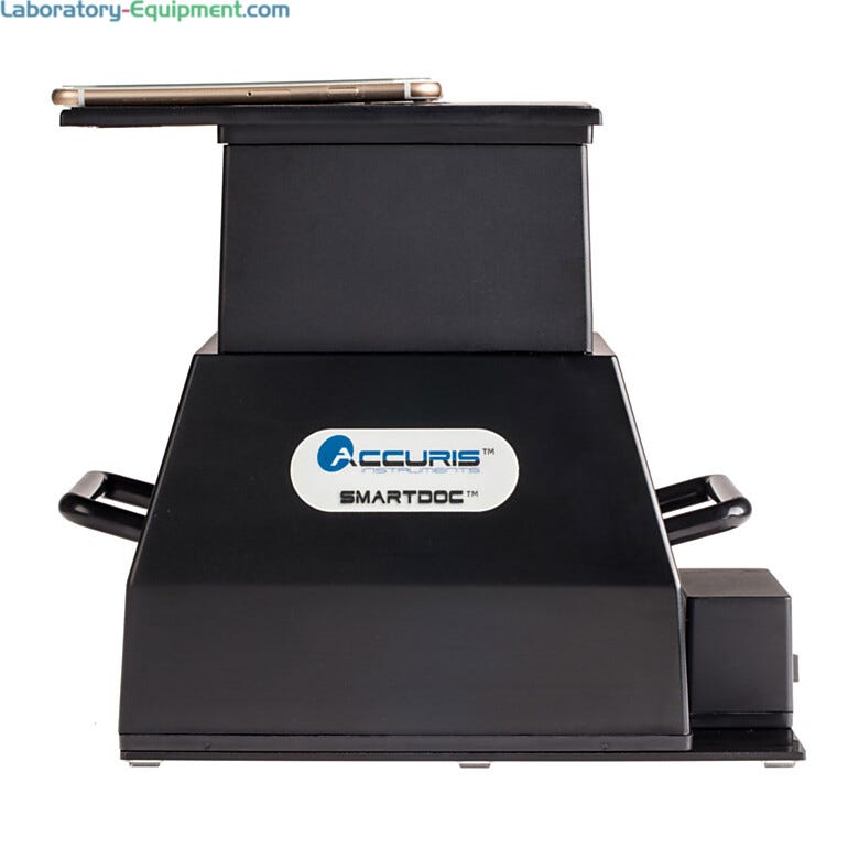 SmartDoc 2.0 Gel imaging systems allows the operator to use a smart phone to take high quality shots of the gels  |  2808-17 displayed