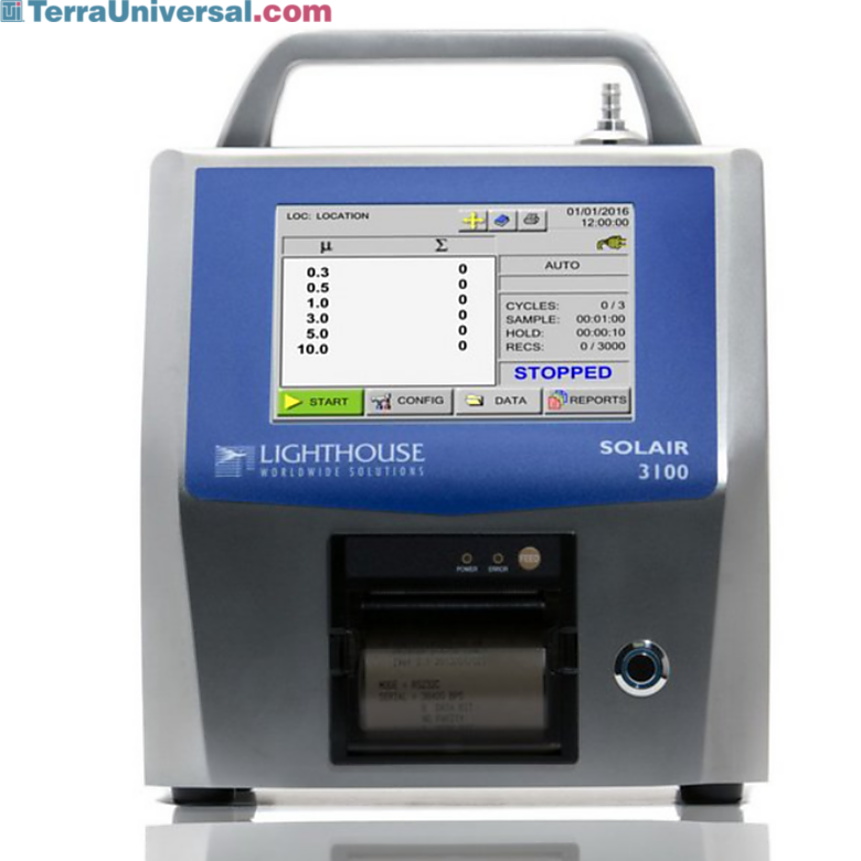 ISO compliant model with a 0.3 - 25.0μm size range, a 1.0 CFM (28.3 LPM) flow rate and an Extreme Life Laser Diode; monitors ISO class 1-8 cleanrooms  |  1510-42 displayed