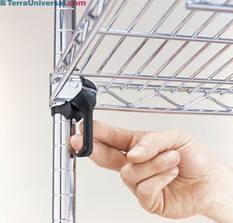 Super Adjustable Super Erecta Wire Shelves are made of stainless steel  |  1701-83 displayed