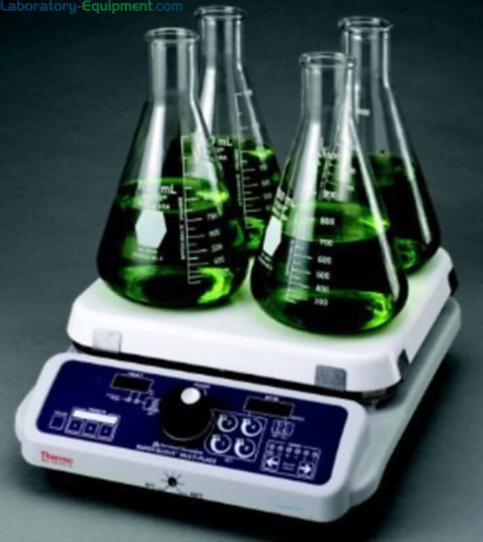 Super-Nuova™ designed with a sturdy ceramic top and aluminum body with 4 independently controlled stirring positions | 4100-10 displayed