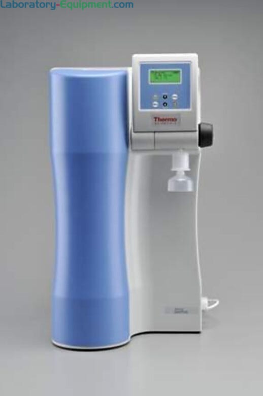 Barnstead GenPure Water Purification System by Thermo Fisher Scientific produces 2L/min of Type 1 ultrapure water; offers USP-complying conductivity measurement | 1714-PP-04 displayed